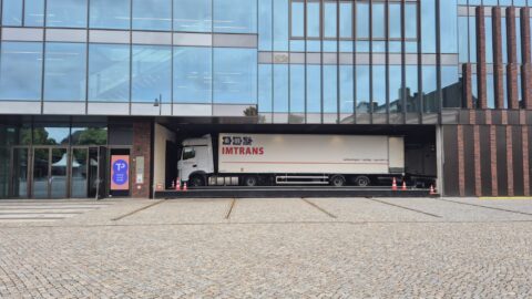 Truck expedition loading and unloading theatre Den Bosch
